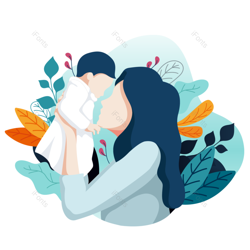 母亲节图片,素材元素,扁平PNG,矢量免抠素材